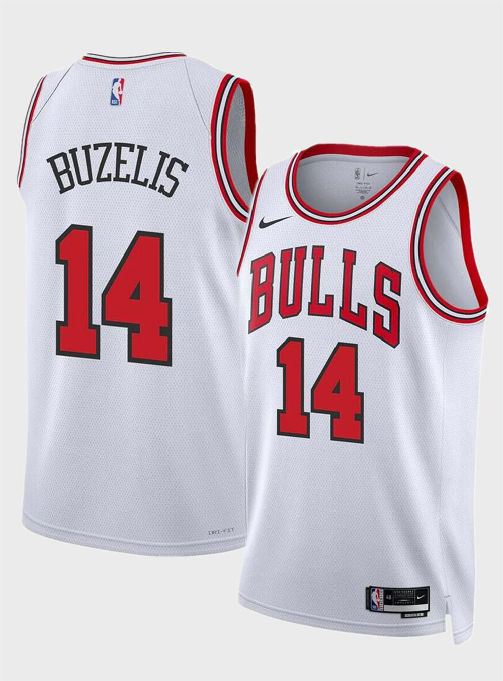 Men's Chicago Bulls #14 Matas Buzelis White 2024 Draft Association Edition Stitched Basketball Jersey Men's Chicago Bulls #14 Matas Buzelis White 2024 Draft Association Edition Stitched Basketball Jersey