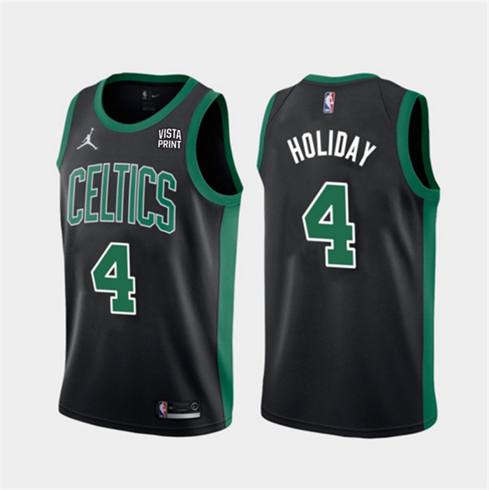 Men's Boston Celtics #4 Jrue Holiday Black 2023 Statement Edition Stitched Basketball Jersey