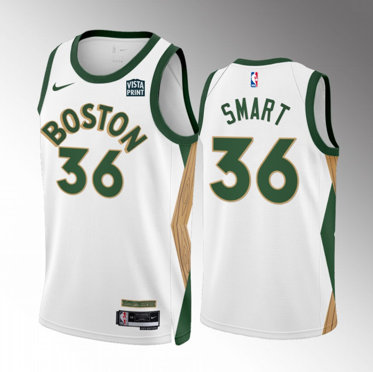Men's Boston Celtics #36 Marcus Smart White 2023/24 City Edition Stitched Basketball Jersey