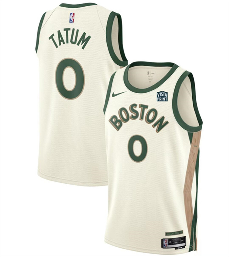 Men's Boston Celtics #0 Jayson Tatum White 2023-24 City Edition Stitched Basketball Jersey