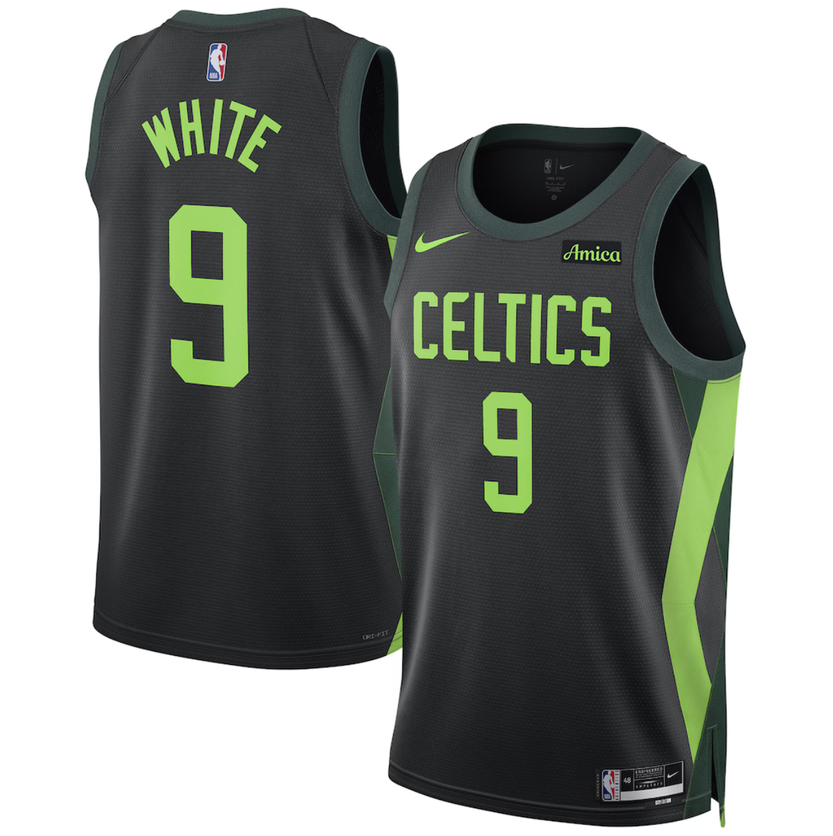 Men's Boston Celtics #9 Derrick White Black 2024/25 City Edition Stitched Basketball Jersey Men's Boston Celtics #9 Derrick White Black 2024/25 City Edition Stitched Basketball Jersey