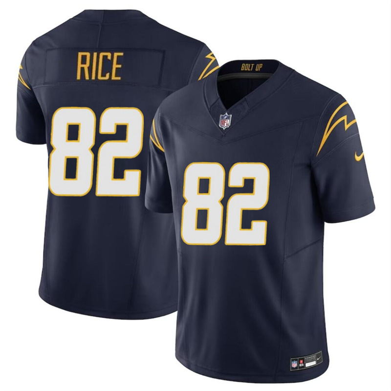 Youth Los Angeles Chargers #82 Brenden Rice Navy 2024 Draft F.U.S.E Vapor Limited Stitched Football Jersey