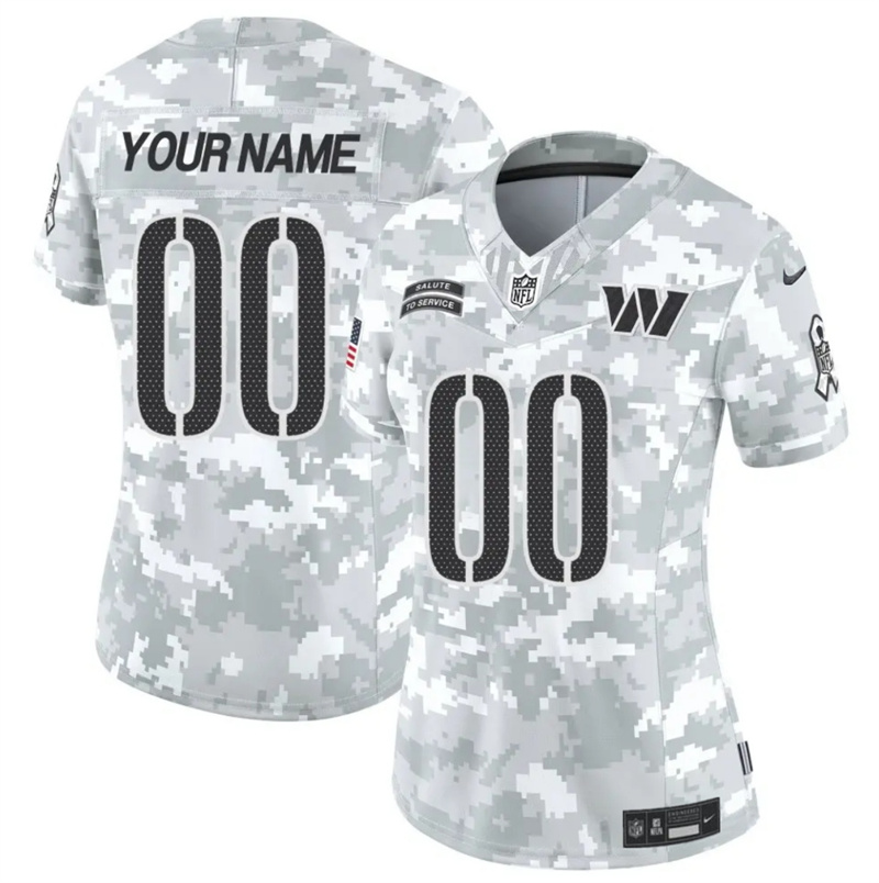 Women's Philadelphia Eagles Active Player Custom 2024 F.U.S.E Arctic Camo Salute to Service Limited Stitched Jersey(Run Small)