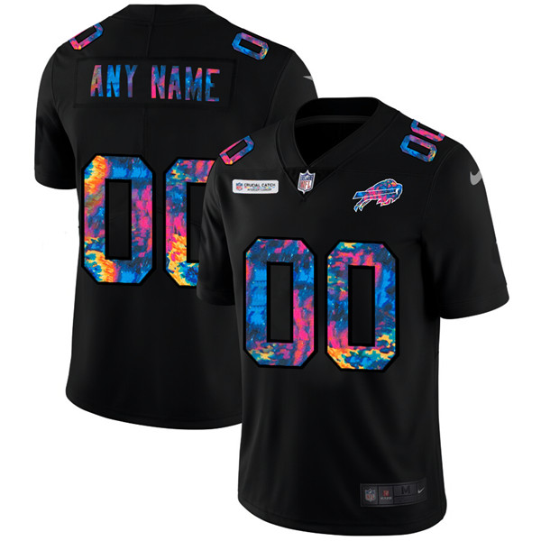 Men's Buffalo Bills Black ACTIVE PLAYER 2020 Customize Crucial Catch Limited Stitched Jersey