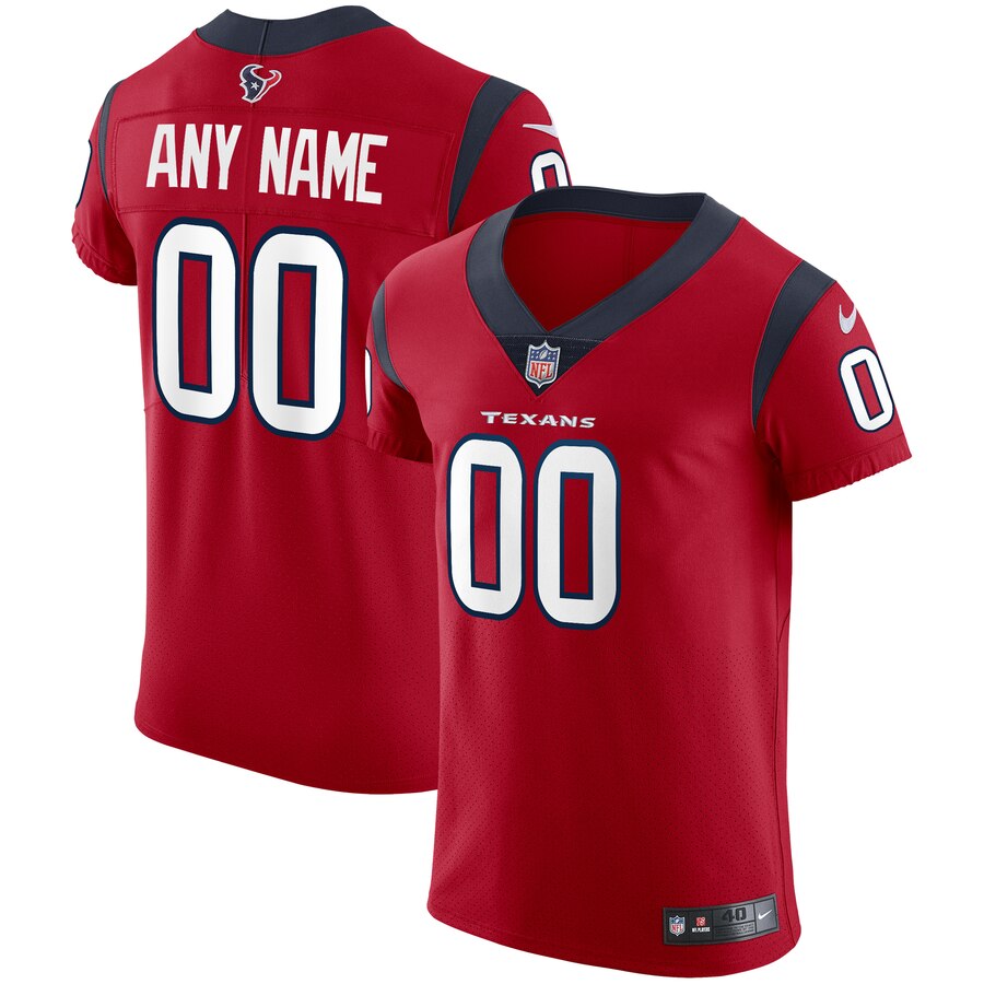 Nike Houston Texans Customized Red Stitched Vapor Untouchable Elite Men's NFL Jersey