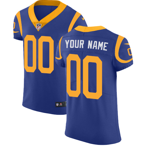 Nike Los Angeles Rams Customized Royal Blue Alternate Stitched Vapor Untouchable Elite Men's NFL Jersey