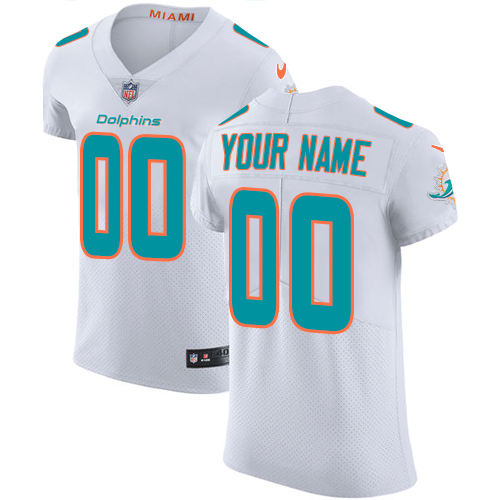 Nike Miami Dolphins Customized White Stitched Vapor Untouchable Elite Men's NFL Jersey