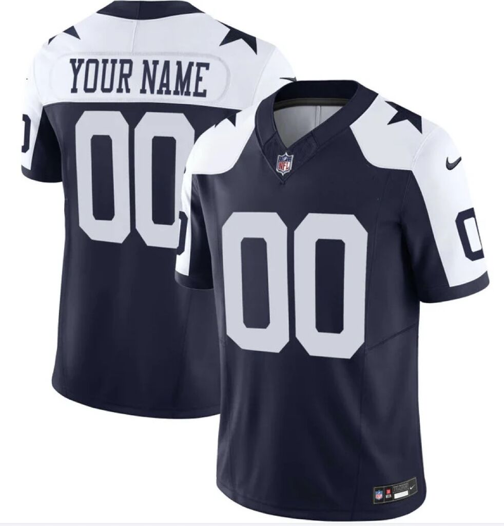 Men's Dallas Cowboys ACTIVE PLAYER Navy Stitched Jersey