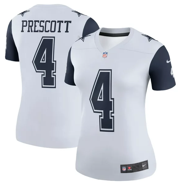 Dallas Cowboys Active Custom White Stitched Women's Jersey