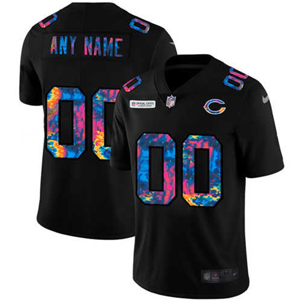 Men's Chicago Bears Black ACTIVE PLAYER 2020 Customize Crucial Catch Limited Stitched Jersey