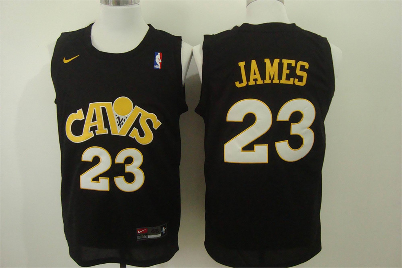 Men's Nike Cleveland Cavaliers #23 LeBron James Black Stitched NBA Jersey