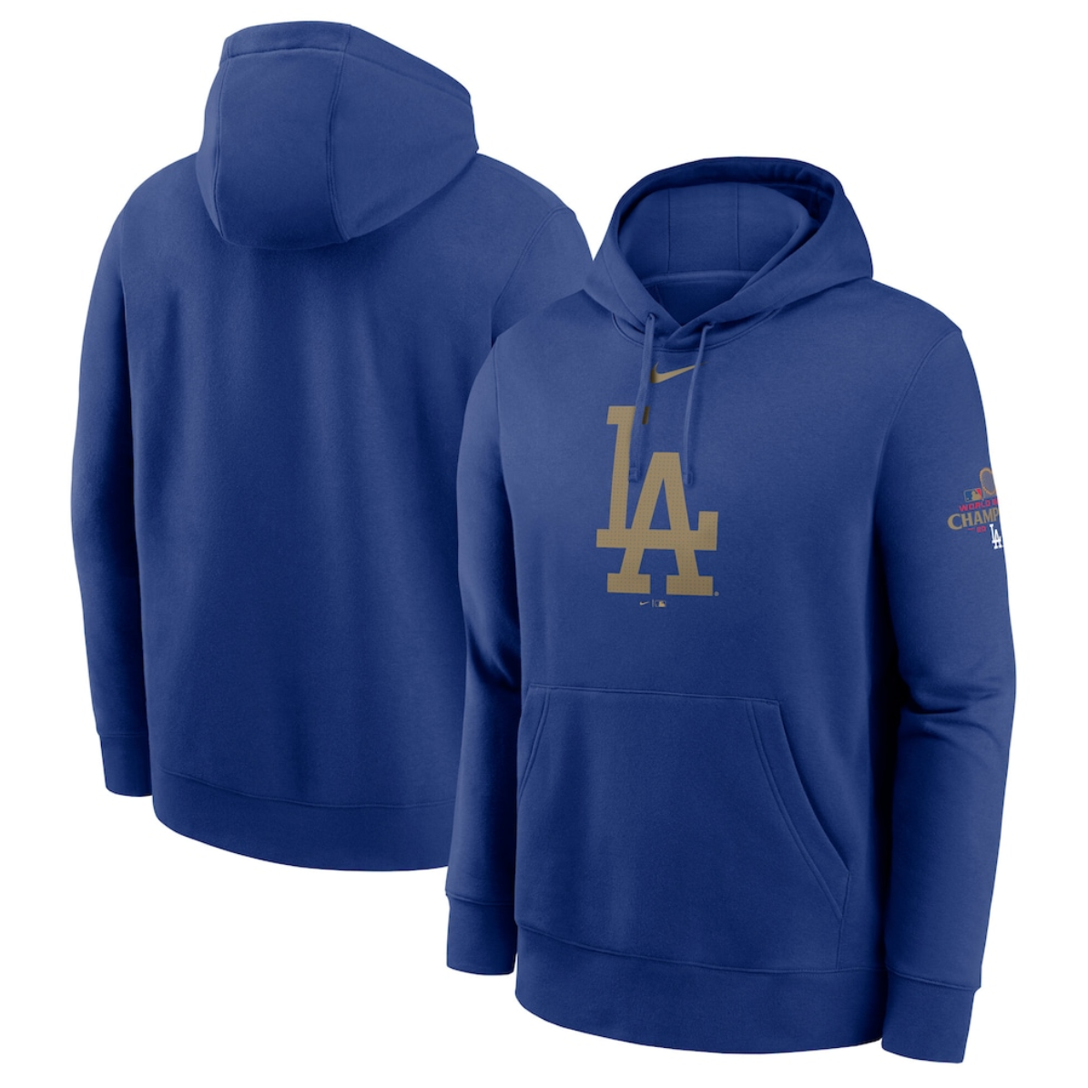 Men's Los Angeles Dodgers Royal 2025 Gold Collection Club Fleece Pullover Hoodie Men's Los Angeles Dodgers Royal 2025 Gold Collection Club Fleece Pullover Hoodie