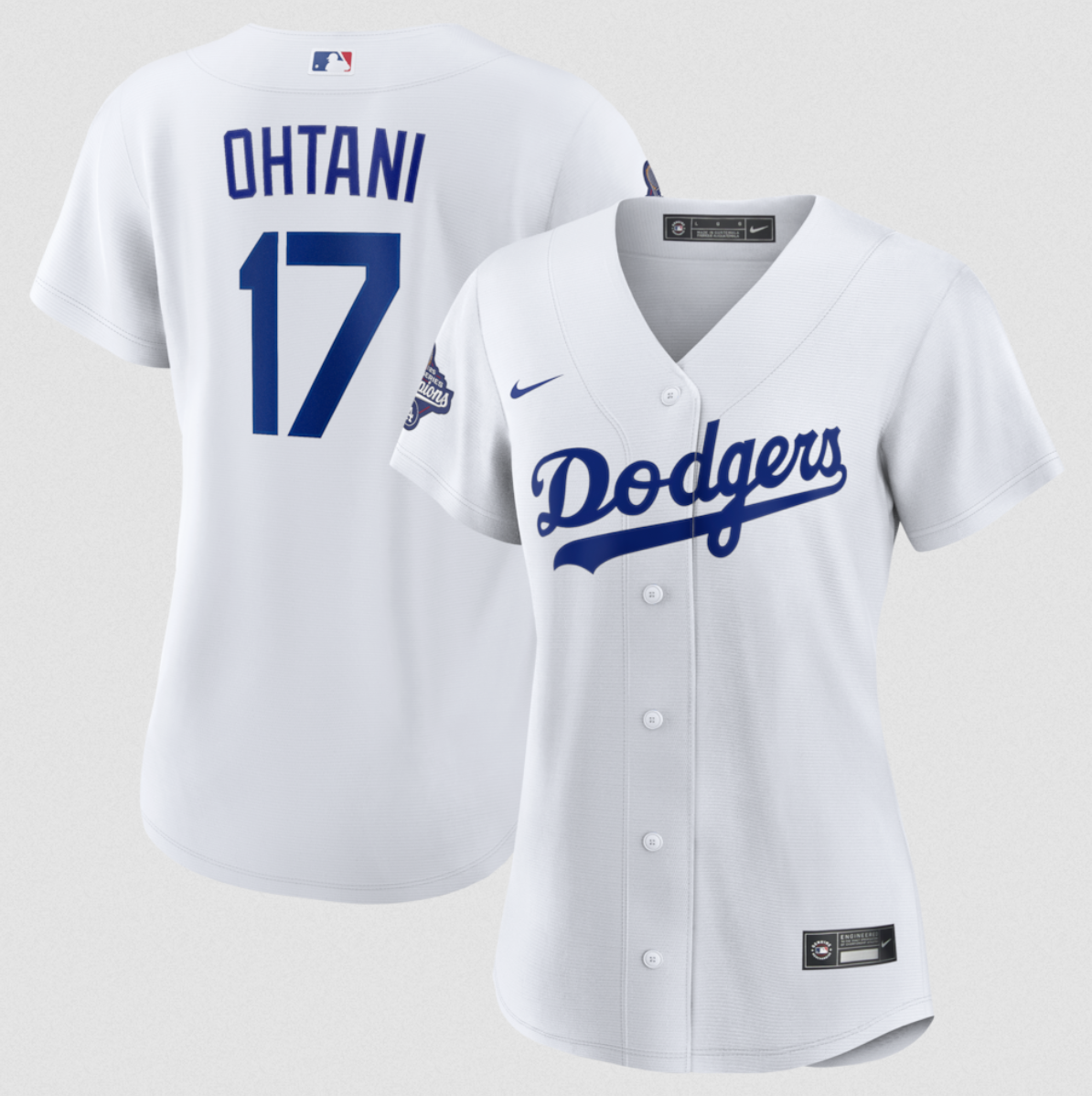 Women's Los Angeles Dodgers #17 Shohei Ohtani White 2025 World Series Champions Home Cool Base Stitched Baseball Jersey(Run Small)