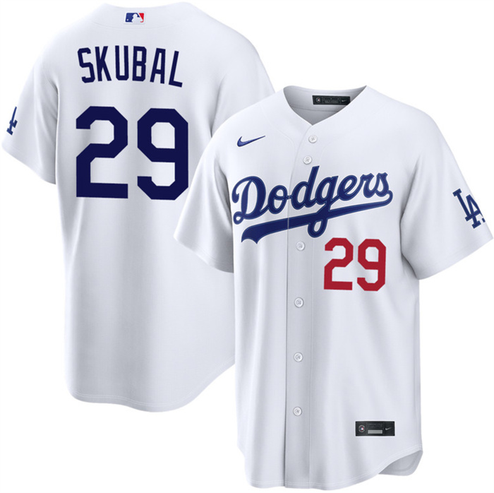 Men's Los Angeles Dodgers #29 Tarik Skubal White 2026 Home Limited Stitched Baseball Jersey