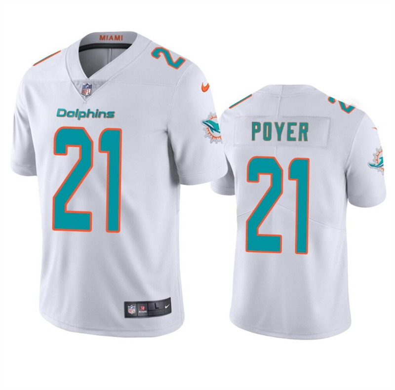 Youth Miami Dolphins #21 Jordan Poyer White Vapor Limited Stitched Football Jersey
