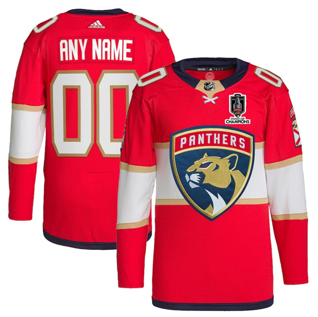 Men's Florida Panthers Active Player Custom Red Home 2024 Stanley Cup Champions Stitched Jersey Men's Florida Panthers Active Player Custom Red Home 2024 Stanley Cup Champions Stitched Jersey
