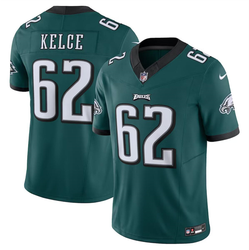 Youth Philadelphia Eagles #62 Jason Kelce Green 2023 F.U.S.E Vapor Untouchable Limited Stitched Football Jersey Youth Philadelphia Eagles #62 Jason Kelce Green 2023 F.U.S.E Vapor Untouchable Limited Stitched Football Jersey