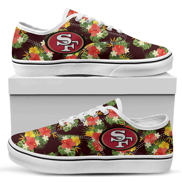 Men's San Francisco 49ers Vans Low Top Sneakers 001 Men's San Francisco 49ers Vans Low Top Sneakers 001