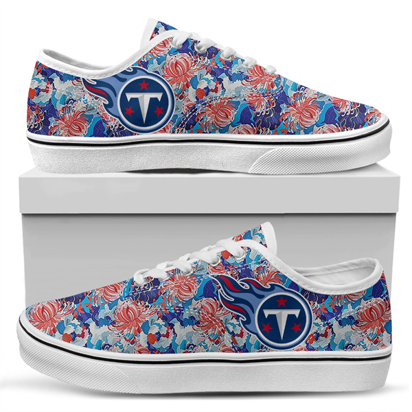 Women's Tennessee Titans Vans Low Top Sneakers 001 Women's Tennessee Titans Vans Low Top Sneakers 001
