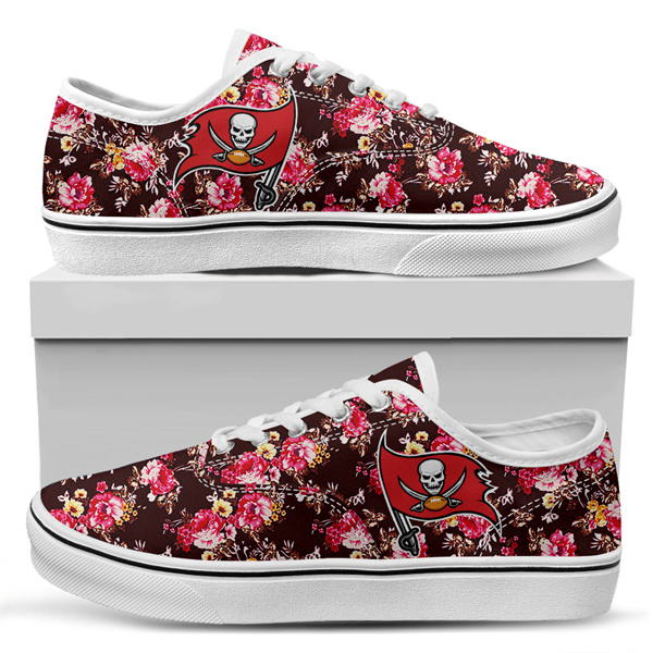 Women's Tampa Bay Buccaneers Vans Low Top Sneakers 009 Women's Tampa Bay Buccaneers Vans Low Top Sneakers 009