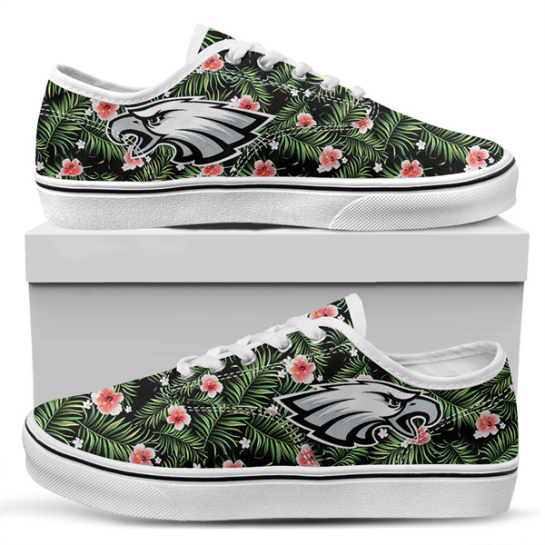 Women's Philadelphia Eagles Vans Low Top Sneakers 013