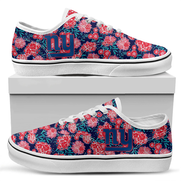 Women's New York Giants Vans Low Top Sneakers 018
