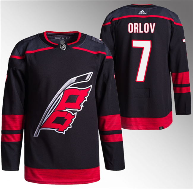 Men's Carolina Hurricanes #7 Dmitry Orlov Black Stitched Jersey Men's Carolina Hurricanes #7 Dmitry Orlov Black Stitched Jersey