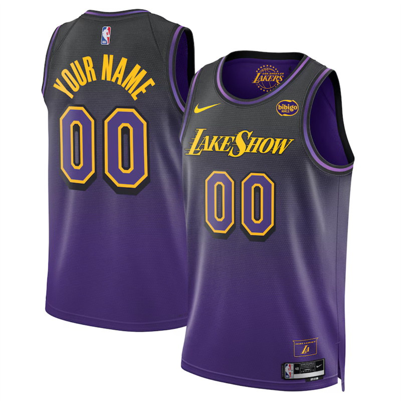 Men's Los Angeles Lakers Active Player Custom Purple 2024/25 City Edition Stitched Basketball Jersey Men's Los Angeles Lakers Active Player Custom Purple 2024/25 City Edition Stitched Basketball Jersey