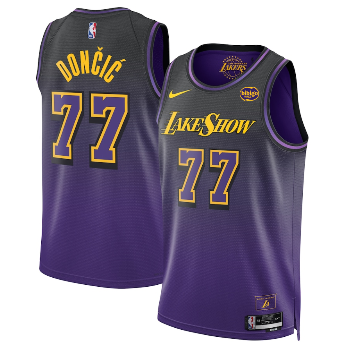 Men's Los Angeles Lakers #77 Luka Dončić Purple 2025 City Edition Stitched Basketball Jersey Men's Los Angeles Lakers #77 Luka Dončić Purple 2025 City Edition Stitched Basketball Jersey