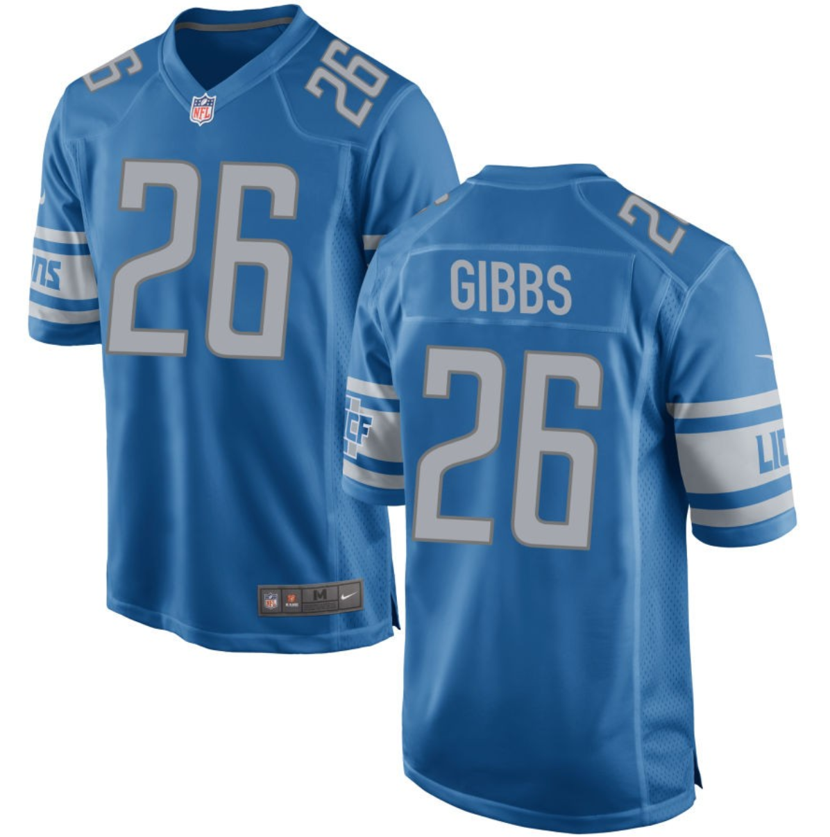 Youth Detroit Lions #26 Jahmyr Gibbs Blue 2023 Draft Stitched Game Jersey