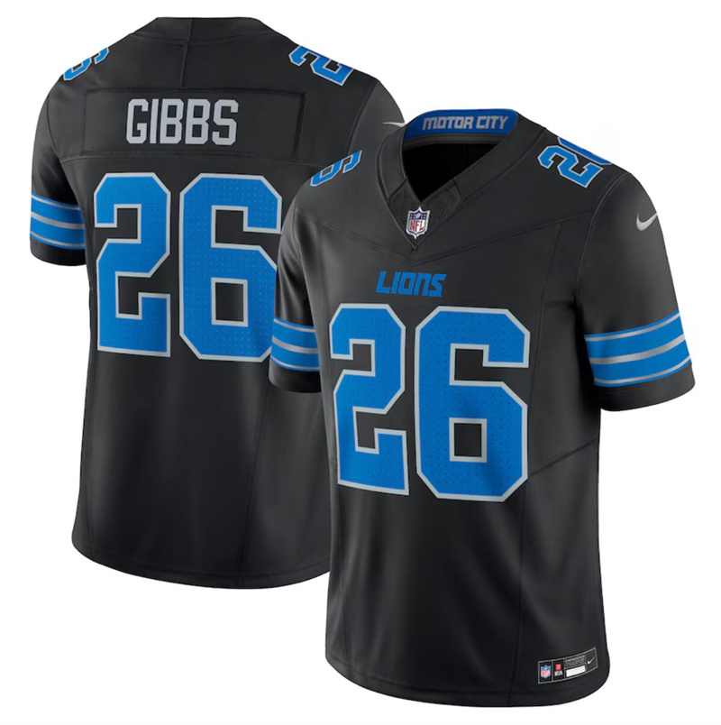 Youth Detroit Lions #26 Jahmyr Gibbs Black 2024 F.U.S.E. 2nd Alternate Vapor Limited Stitched Jersey Youth Detroit Lions #26 Jahmyr Gibbs Black 2024 F.U.S.E. 2nd Alternate Vapor Limited Stitched Jersey