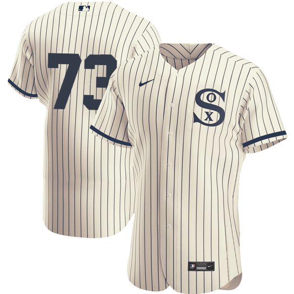 Men's Chicago White Sox #73 Yermin Mercedes 2021 Cream/Navy Field of Dreams