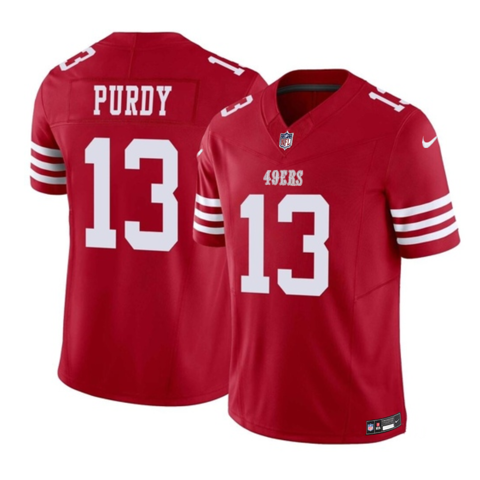 Men's San Francisco 49ers #13 Brock Purdy Red 2023 F.U.S.E. Vapor Untouchable Limited Stitched Football Jersey