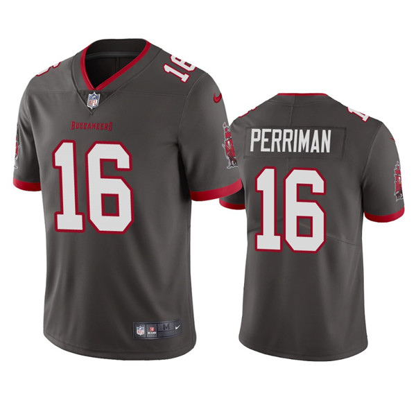 Men's Tampa Bay Buccaneers #16 Breshad Perriman Grey Vapor Untouchable Limited Stitched Jersey Men's Tampa Bay Buccaneers #16 Breshad Perriman Grey Vapor Untouchable Limited Stitched Jersey