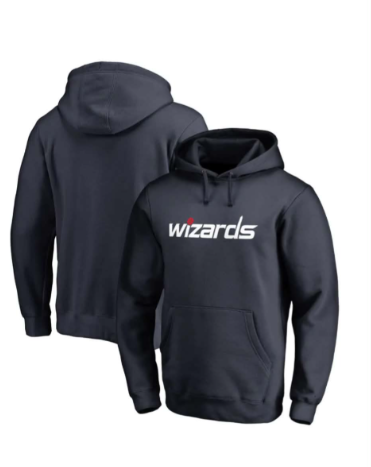 Men's  Washington Wizards Navy Wordmark Pullover Hoodie