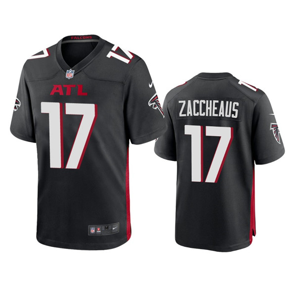 Men's Atlanta Falcons #17 Olamide Zaccheaus Black Stitched Football Game Jersey