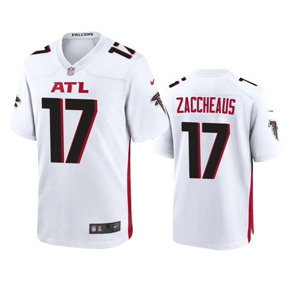 Men's Atlanta Falcons #17 Olamide Zaccheaus White Stitched Football Game Jersey