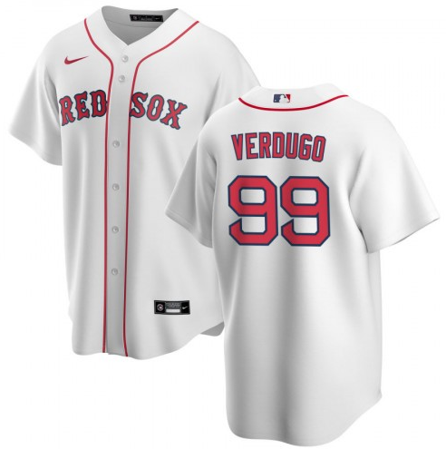 Men's Boston Red Sox #99 Alex Verdugo 2020 White Cool Base Stitched Jersey
