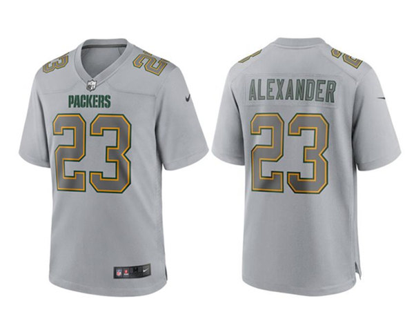 Men's Green Bay Packers #23 Jaire Alexander Gray Atmosphere Fashion Stitched Game Jersey Men's Green Bay Packers #23 Jaire Alexander Gray Atmosphere Fashion Stitched Game Jersey