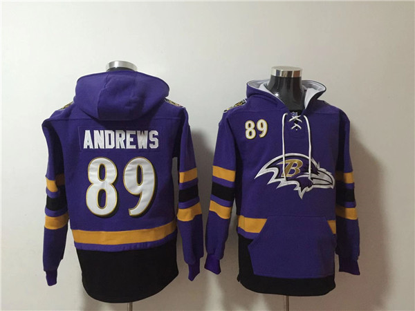 Men's Baltimore Ravens #89 Mark Andrews Ageless Must-Have Lace-Up Pullover Hoodie Men's Baltimore Ravens #89 Mark Andrews Ageless Must-Have Lace-Up Pullover Hoodie