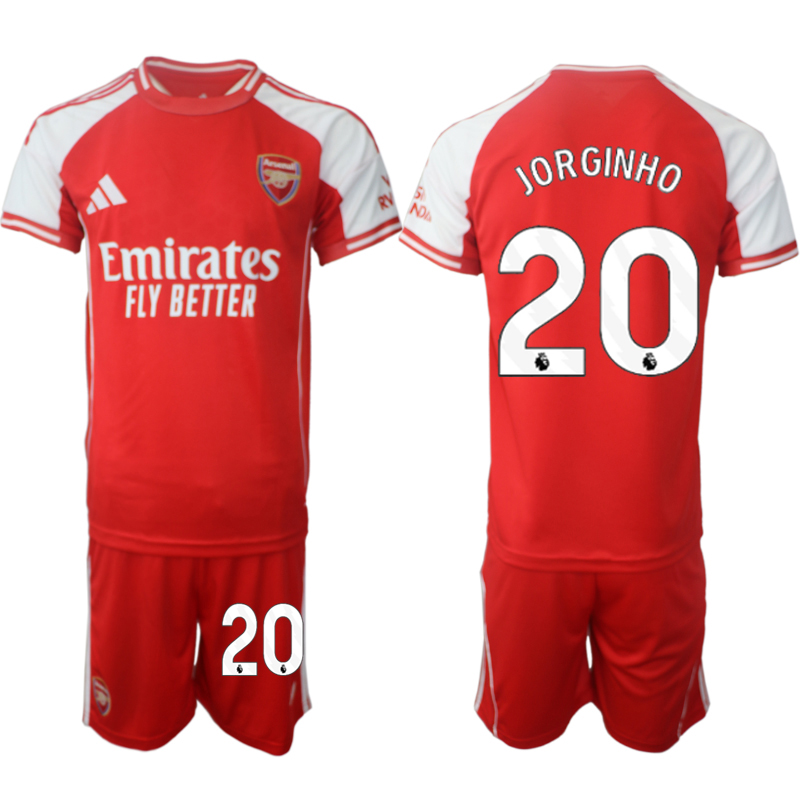 Men's Arsenal F.C #20 Jorginho Red 2025 Home Soccer Jersey Suit Men's Arsenal F.C #20 Jorginho Red 2025 Home Soccer Jersey Suit