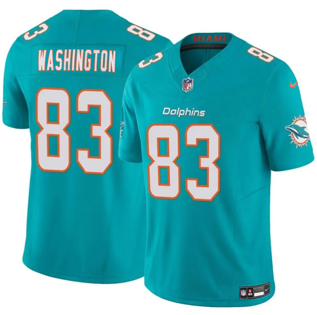 Men's Miami Dolphins #83 Malik Washington White 2024 F.U.S.E Vapor Limited Stitched Football Jersey