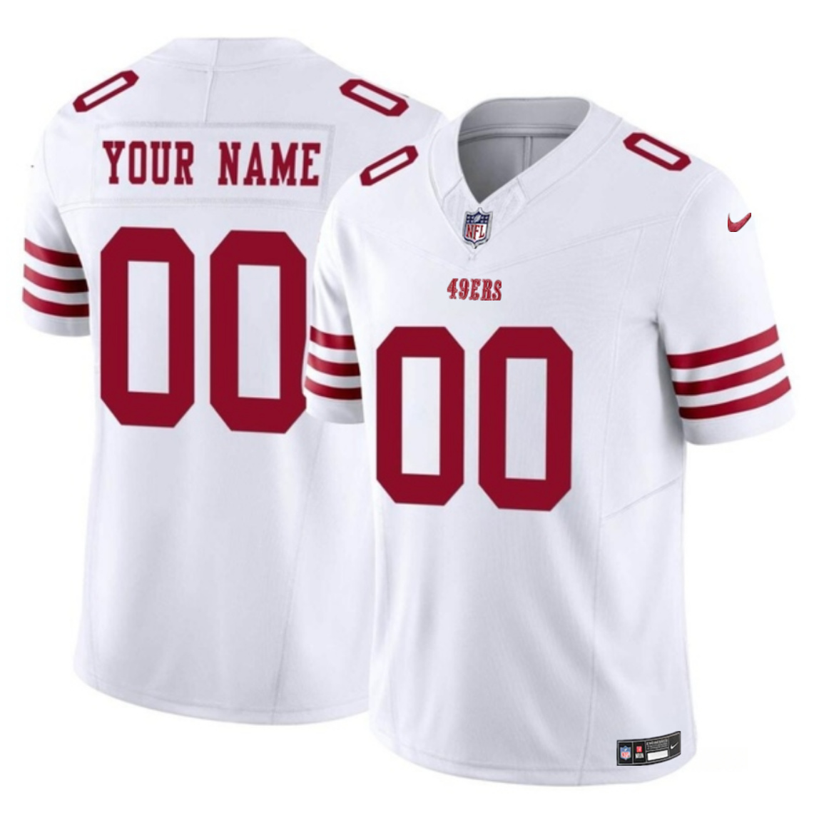 Men's San Francisco 49ers Active Player Custom White 2023 F.U.S.E. Vapor Untouchable Limited Stitched Football Jersey
