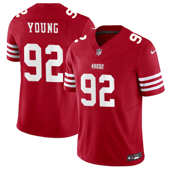 Men's San Francisco 49ers #92 Chase Young Red 2023 F.U.S.E. Stitched Football Jersey