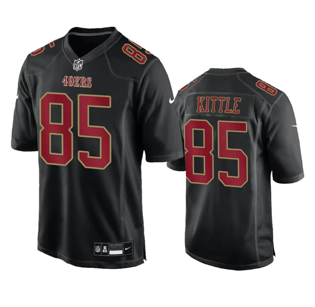 Men's San Francisco 49ers #85 George Kittle Black Fashion Vapor Untouchable Limited Stitched Football Jersey