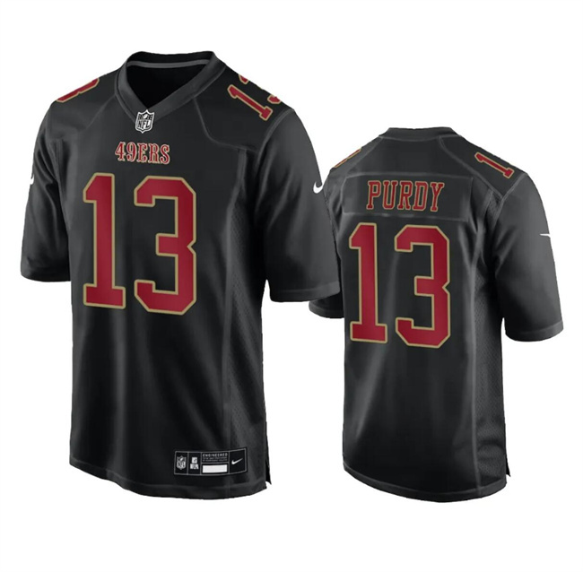 Men's San Francisco 49ers #13 Brock Purdy Black Fashion Vapor Untouchable Limited Stitched Football Jersey