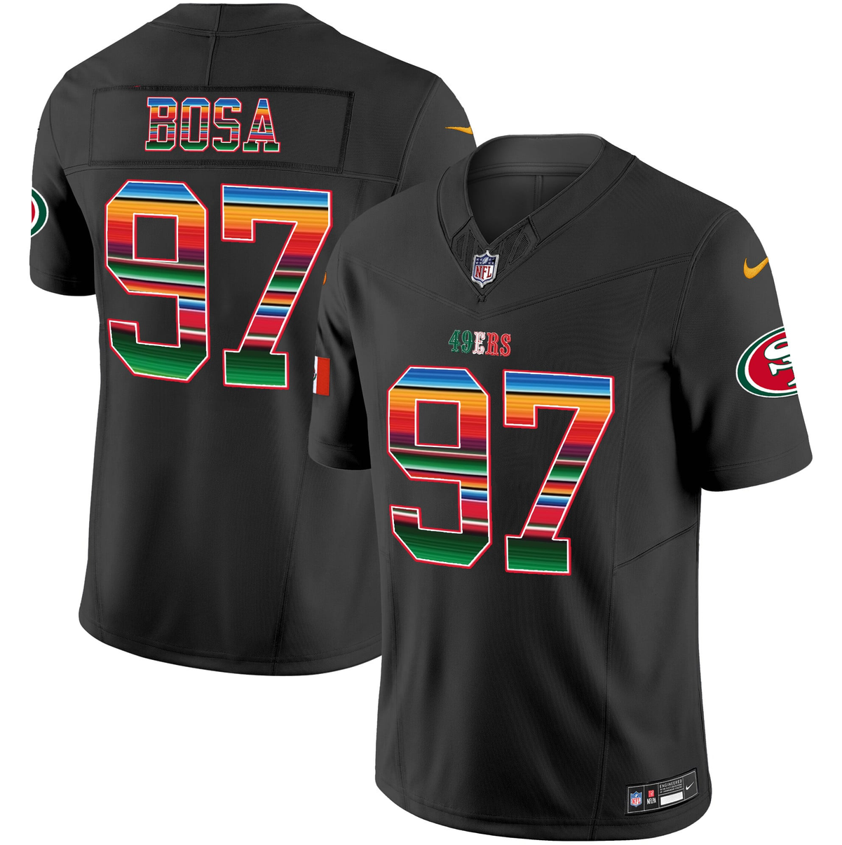 Men's San Francisco 49ers #97 Nick Bosa Black Mexico 2026 F.U.S.E. Vapor Untouchable Limited Stitched Football Jersey