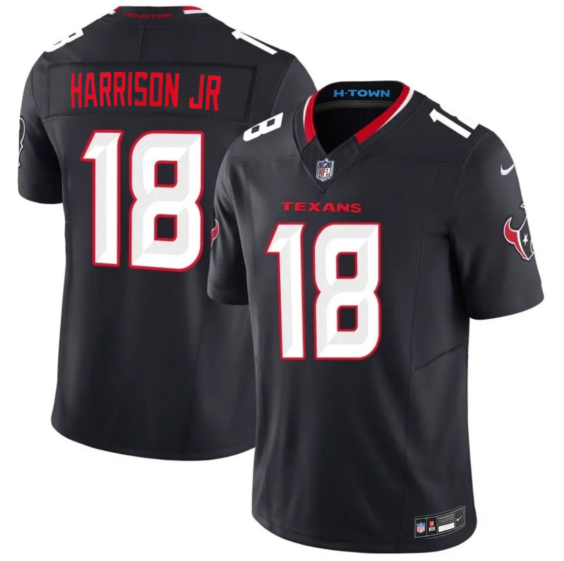 Men's Houston Texans #18 Marvin Harrison Jr. Navy 2nd Alternate 2026 F.U.S.E. Vapor Limited Stitched Football Jersey