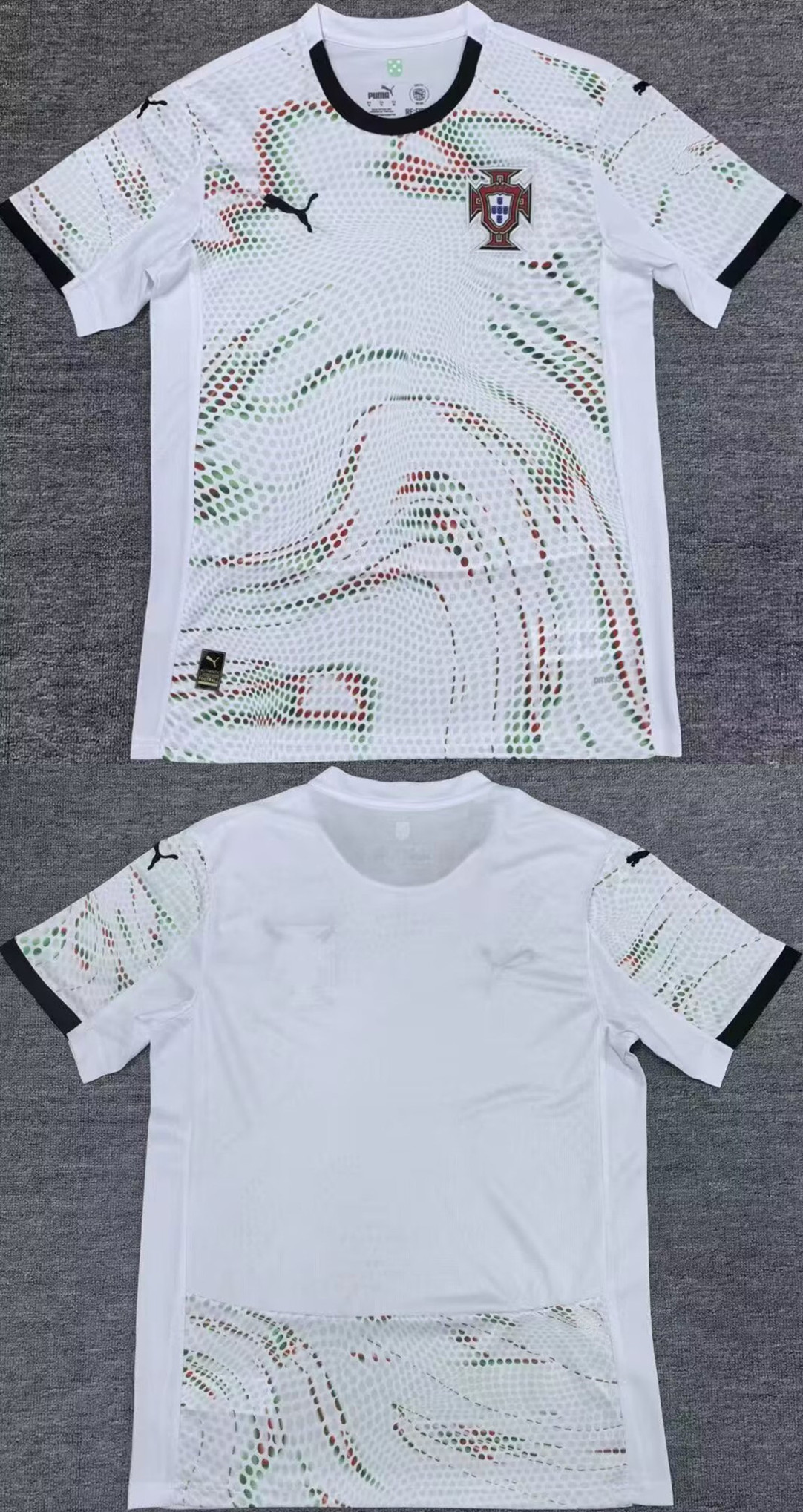 Men's Portugal Team Blank 2025 White Away Soccer Jersey