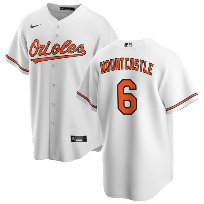 Men's Baltimore Orioles #6 Ryan Mountcastle White Cool Base Stitched Jersey